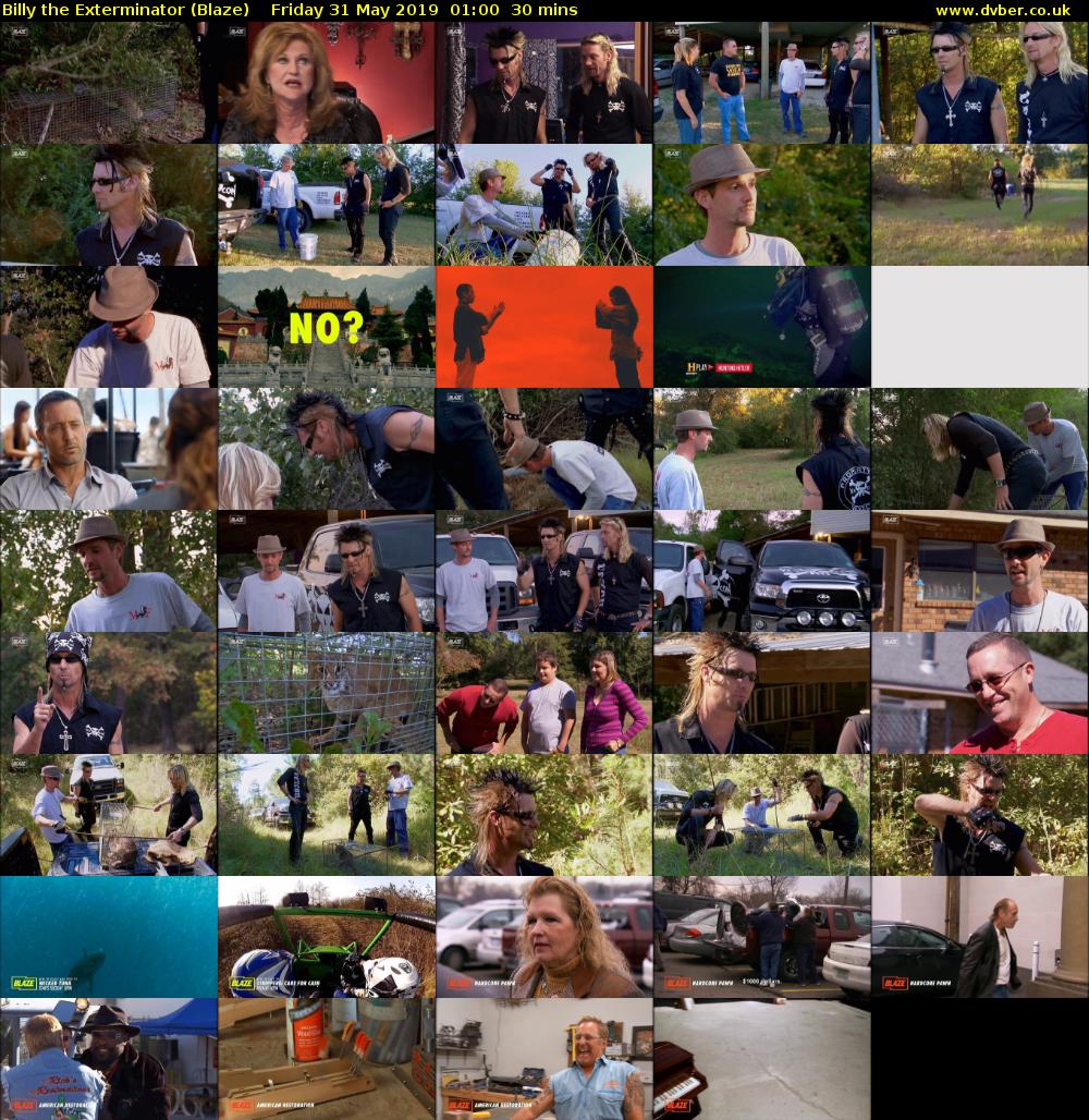 Billy the Exterminator (Blaze) Friday 31 May 2019 01:00 - 01:30