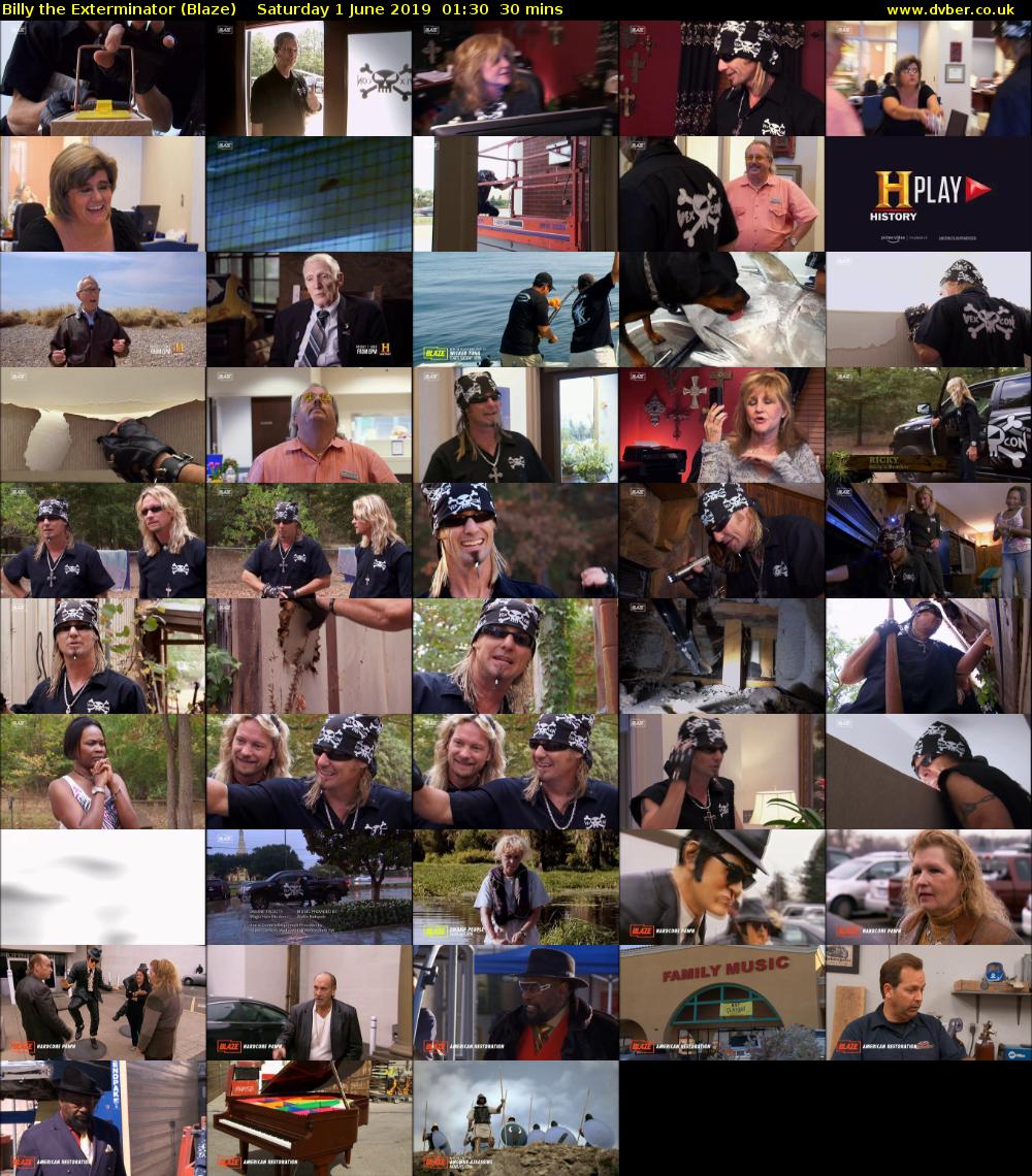 Billy the Exterminator (Blaze) Saturday 1 June 2019 01:30 - 02:00
