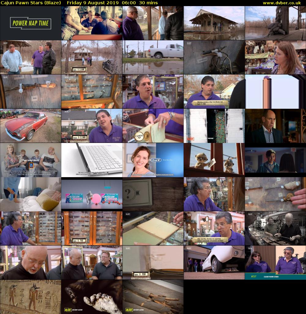 Cajun Pawn Stars (Blaze) Friday 9 August 2019 06:00 - 06:30