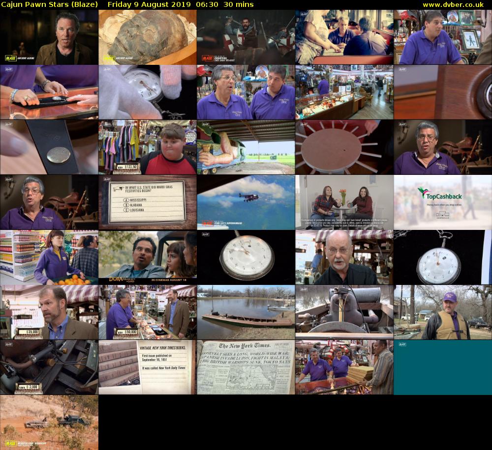 Cajun Pawn Stars (Blaze) Friday 9 August 2019 06:30 - 07:00