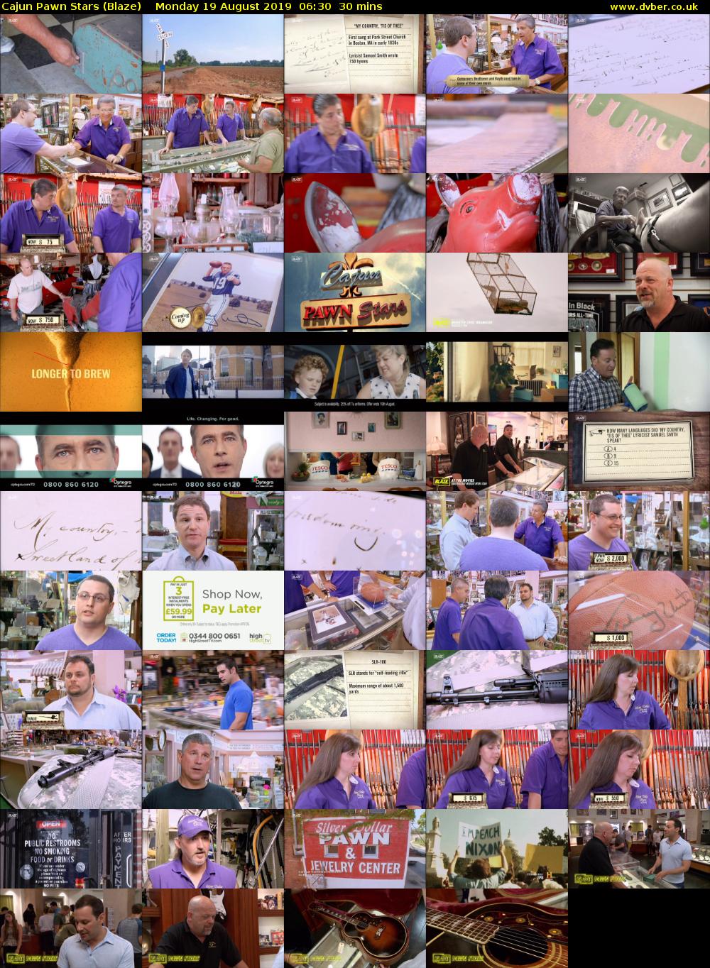 Cajun Pawn Stars (Blaze) Monday 19 August 2019 06:30 - 07:00