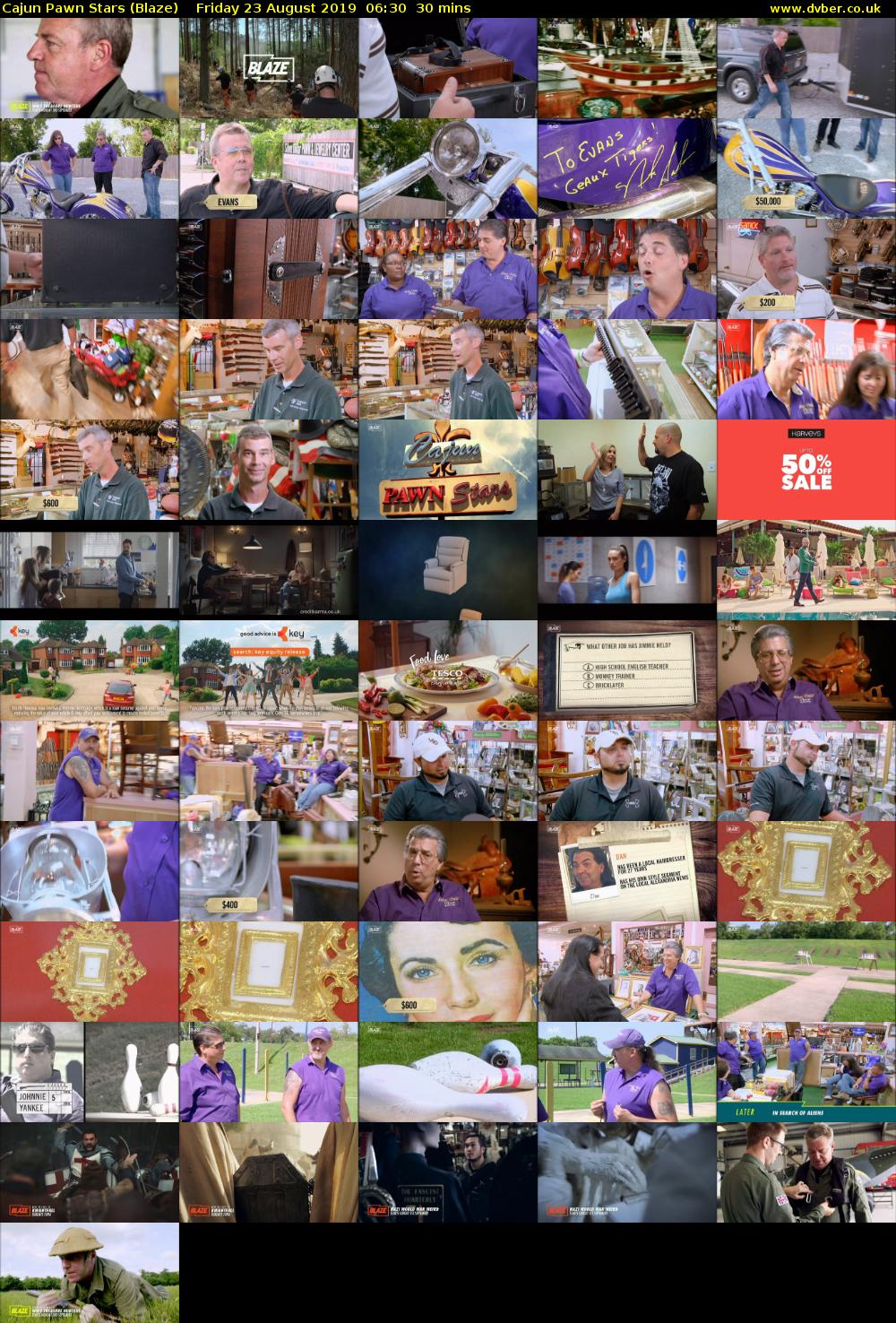 Cajun Pawn Stars (Blaze) Friday 23 August 2019 06:30 - 07:00