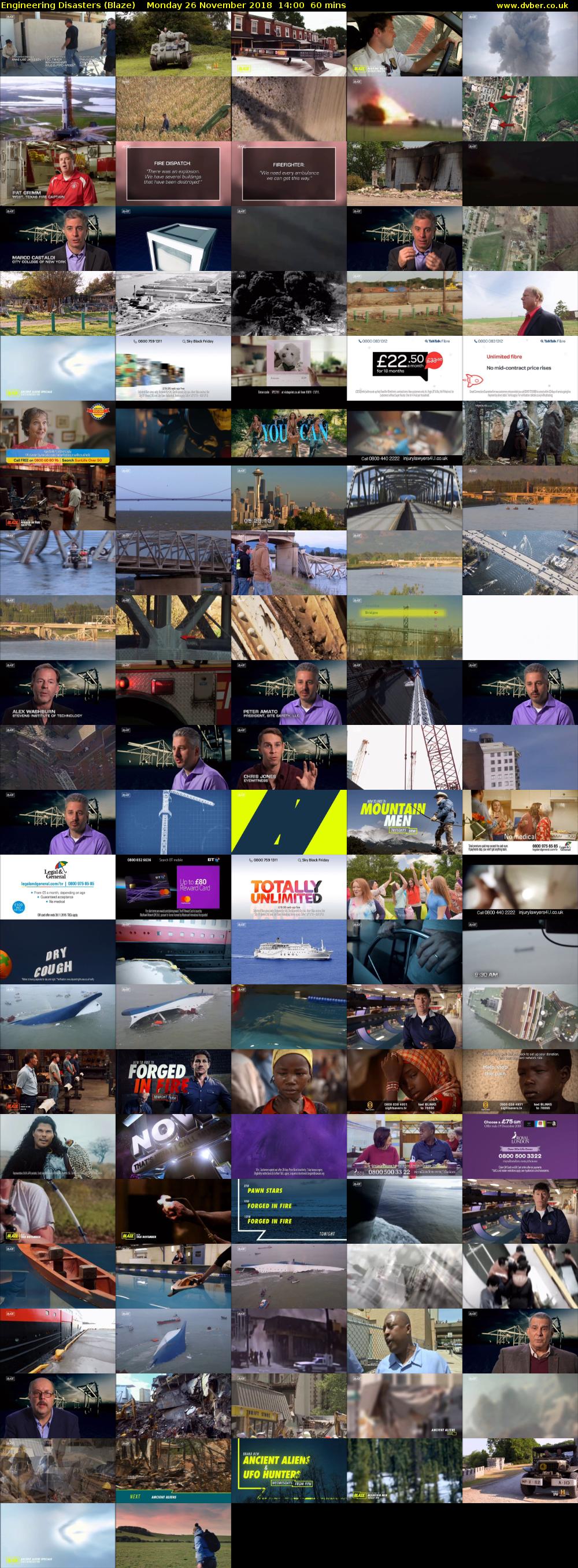 Engineering Disasters (Blaze) Monday 26 November 2018 14:00 - 15:00