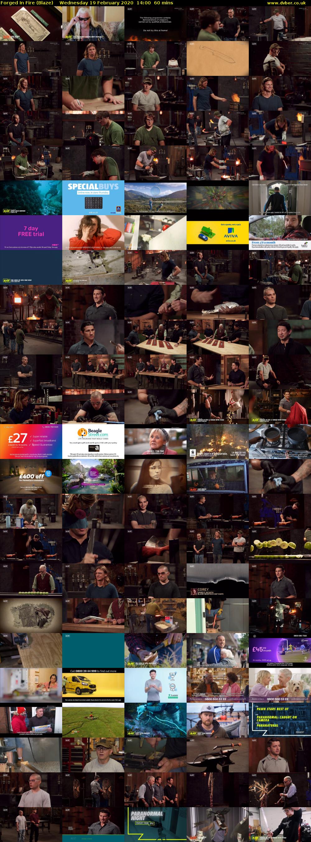 Forged In Fire (Blaze) Wednesday 19 February 2020 14:00 - 15:00