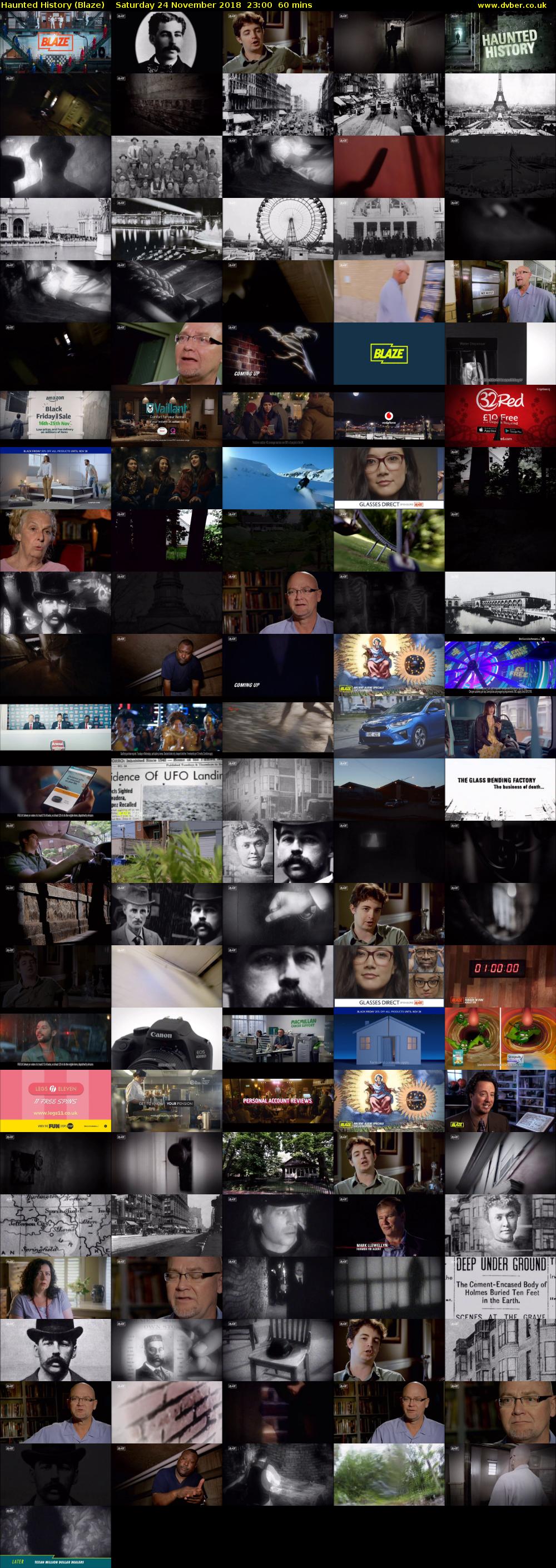 Haunted History (Blaze) Saturday 24 November 2018 23:00 - 00:00