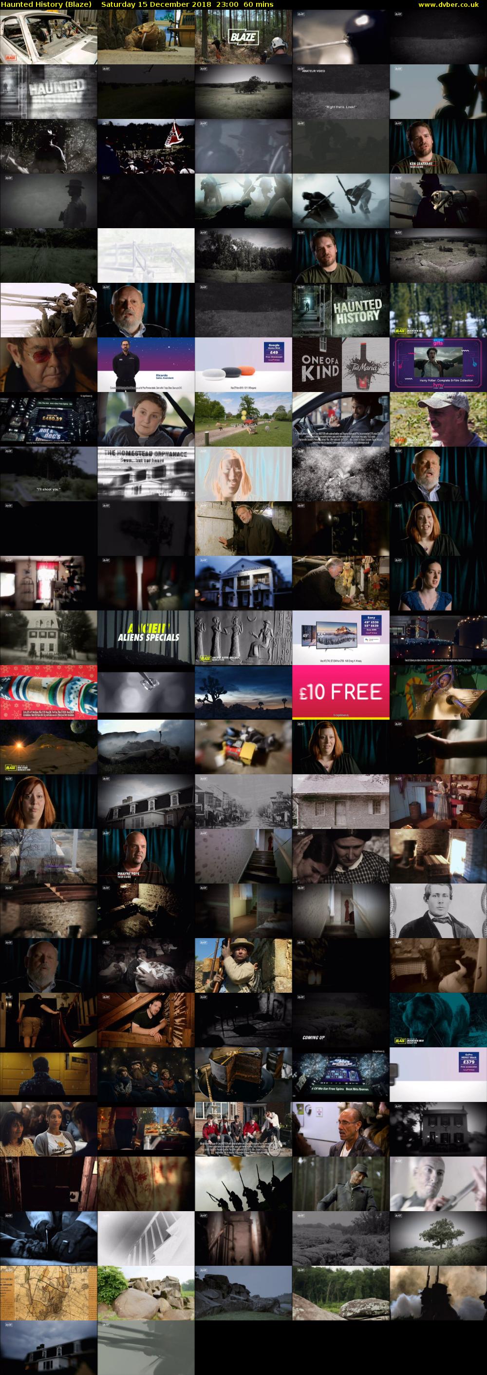 Haunted History (Blaze) Saturday 15 December 2018 23:00 - 00:00