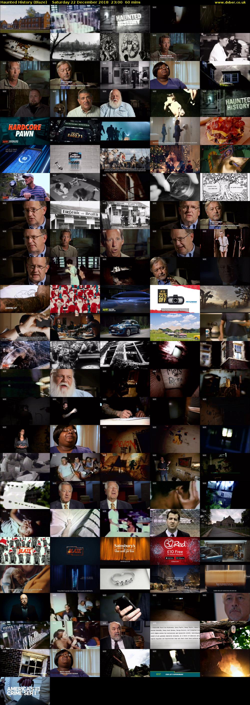 Haunted History (Blaze) Saturday 22 December 2018 23:00 - 00:00