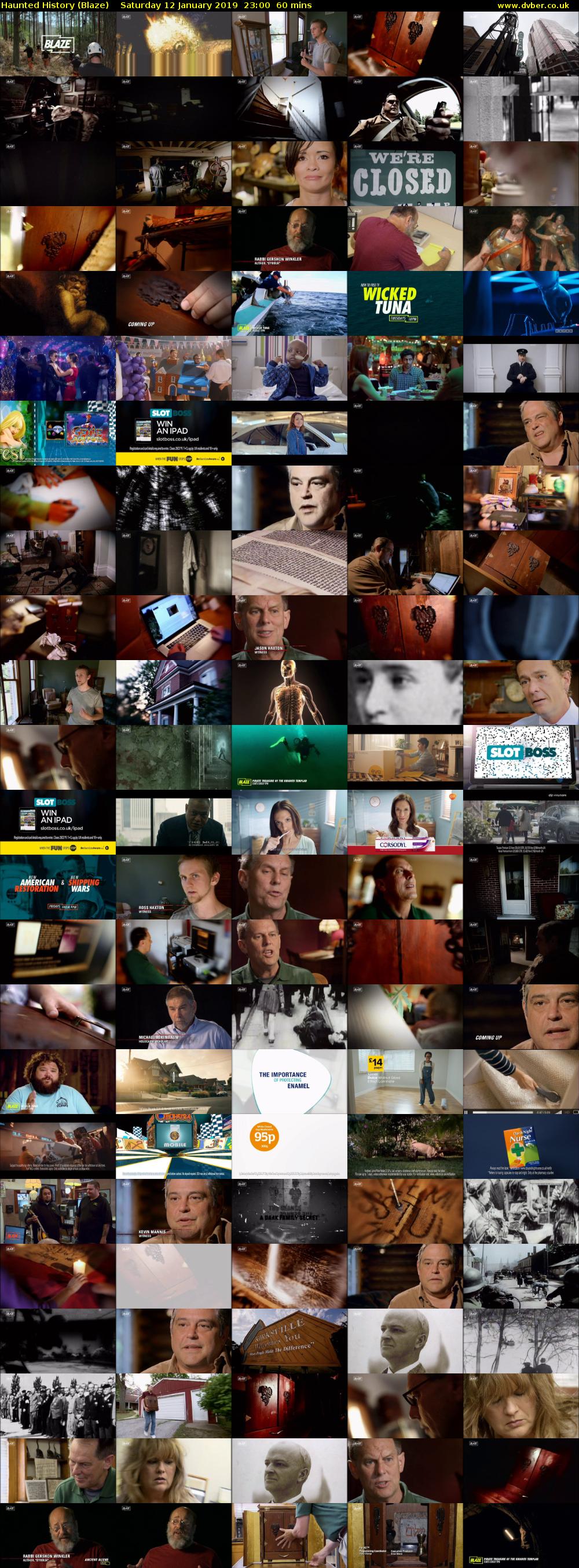 Haunted History (Blaze) Saturday 12 January 2019 23:00 - 00:00