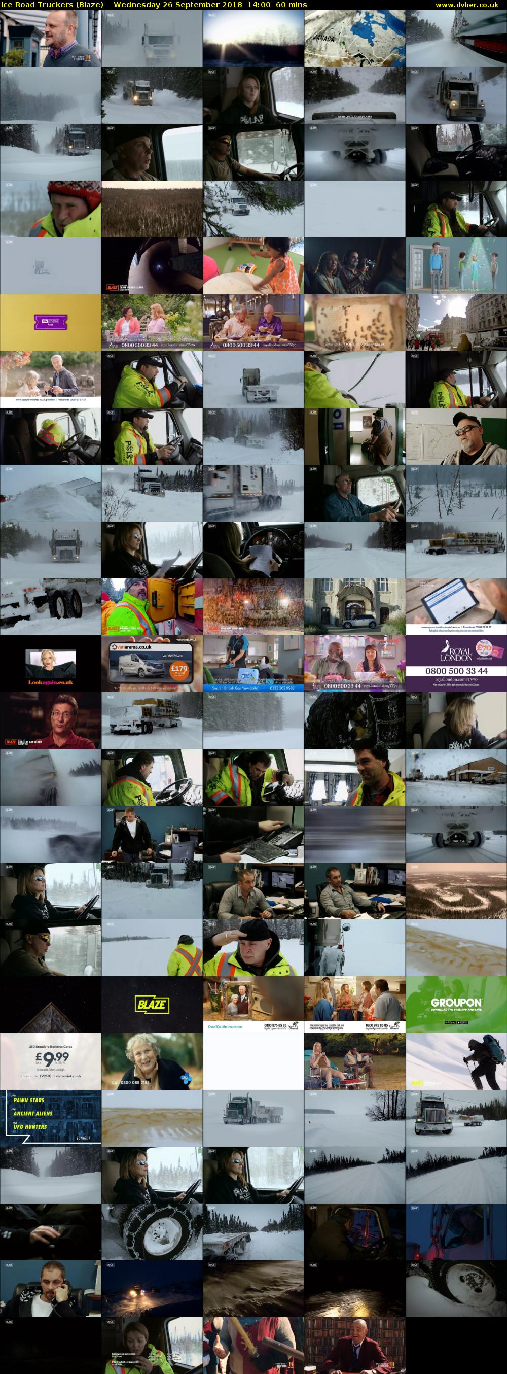 Ice Road Truckers (Blaze) Wednesday 26 September 2018 14:00 - 15:00