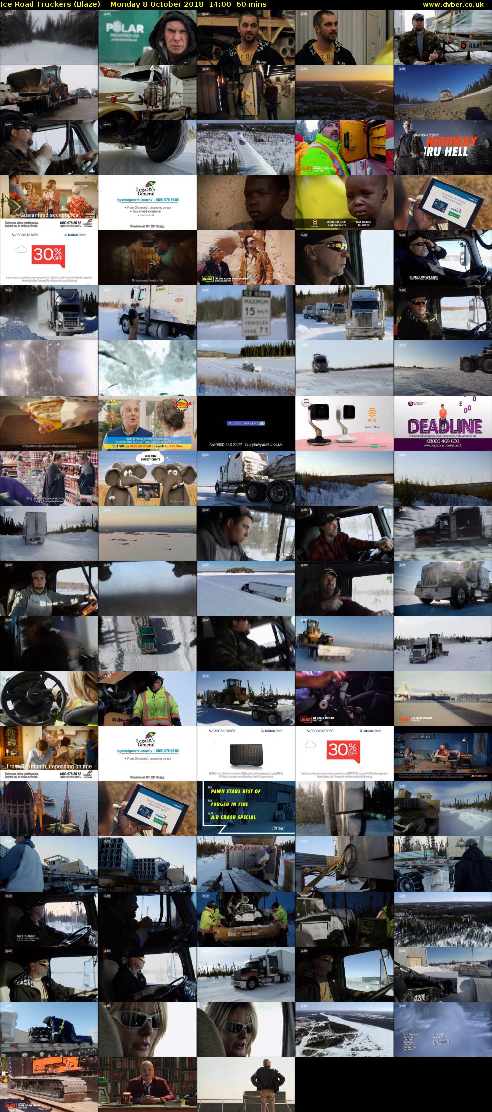 Ice Road Truckers (Blaze) Monday 8 October 2018 14:00 - 15:00
