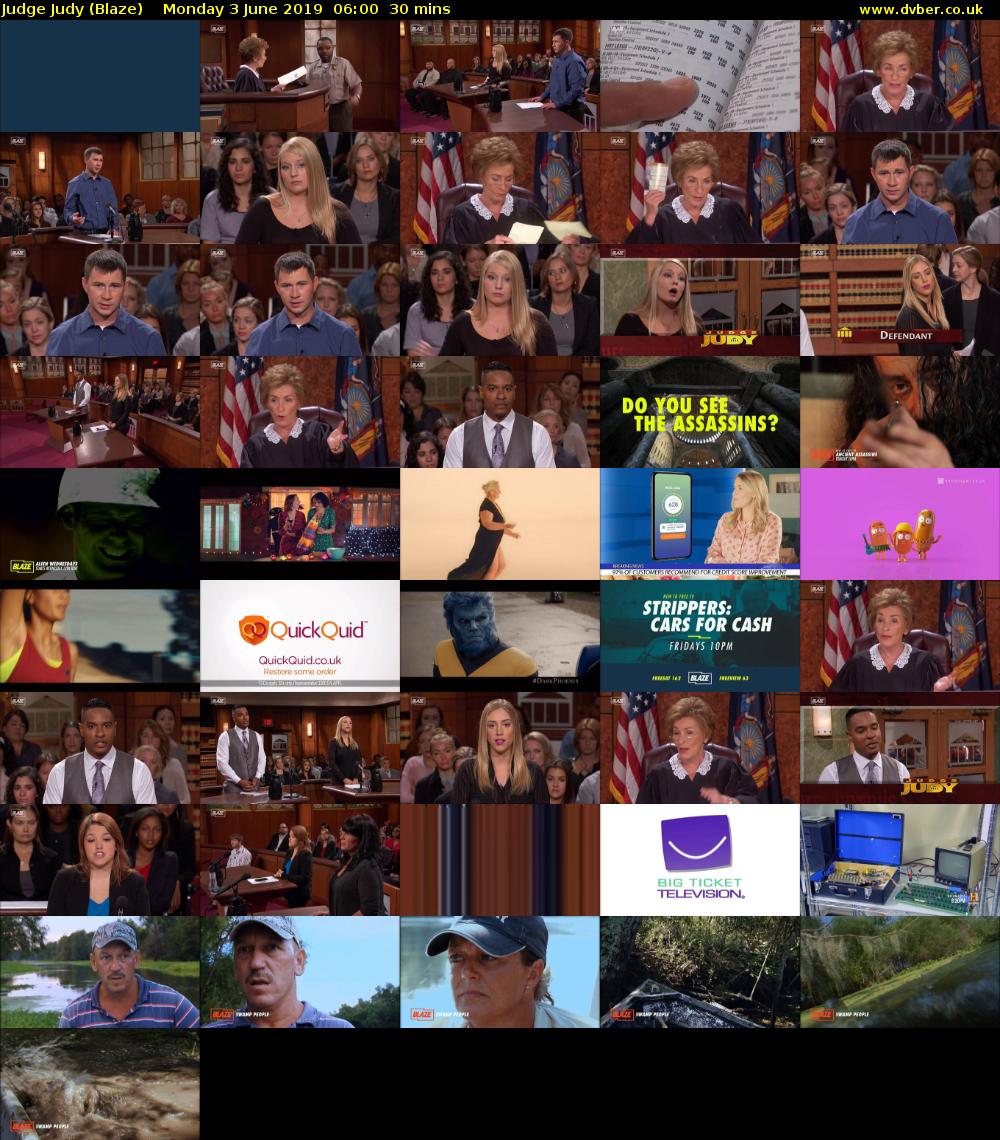 Judge Judy (Blaze) Monday 3 June 2019 06:00 - 06:30