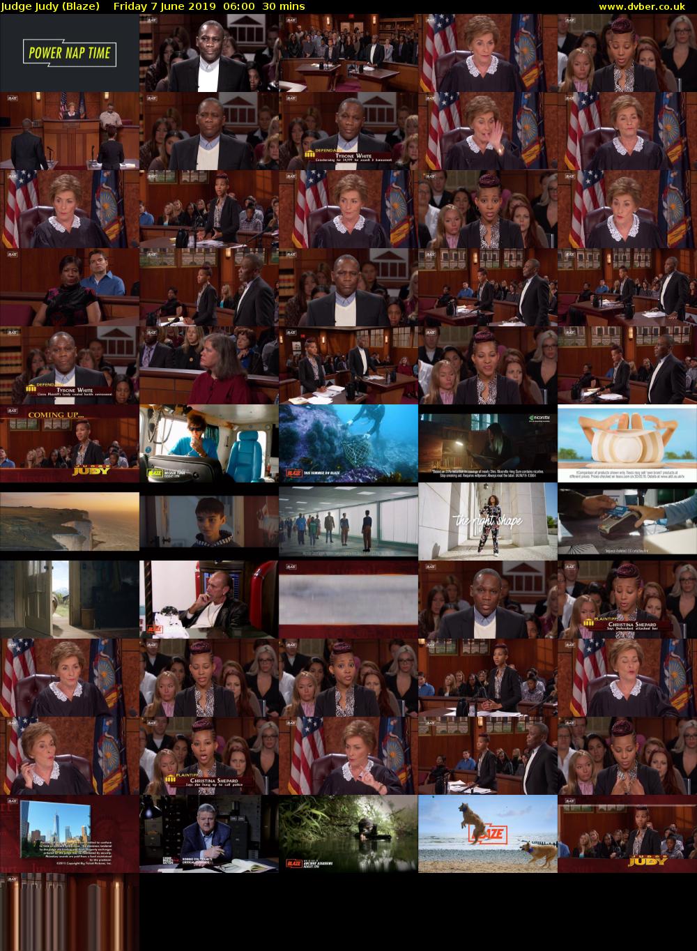 Judge Judy (Blaze) Friday 7 June 2019 06:00 - 06:30