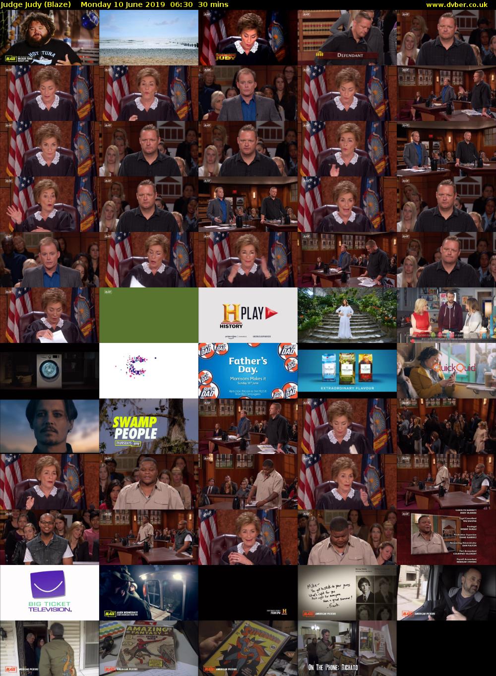 Judge Judy (Blaze) Monday 10 June 2019 06:30 - 07:00