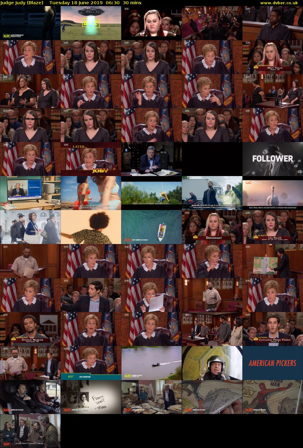 Judge Judy (Blaze) Tuesday 18 June 2019 06:30 - 07:00