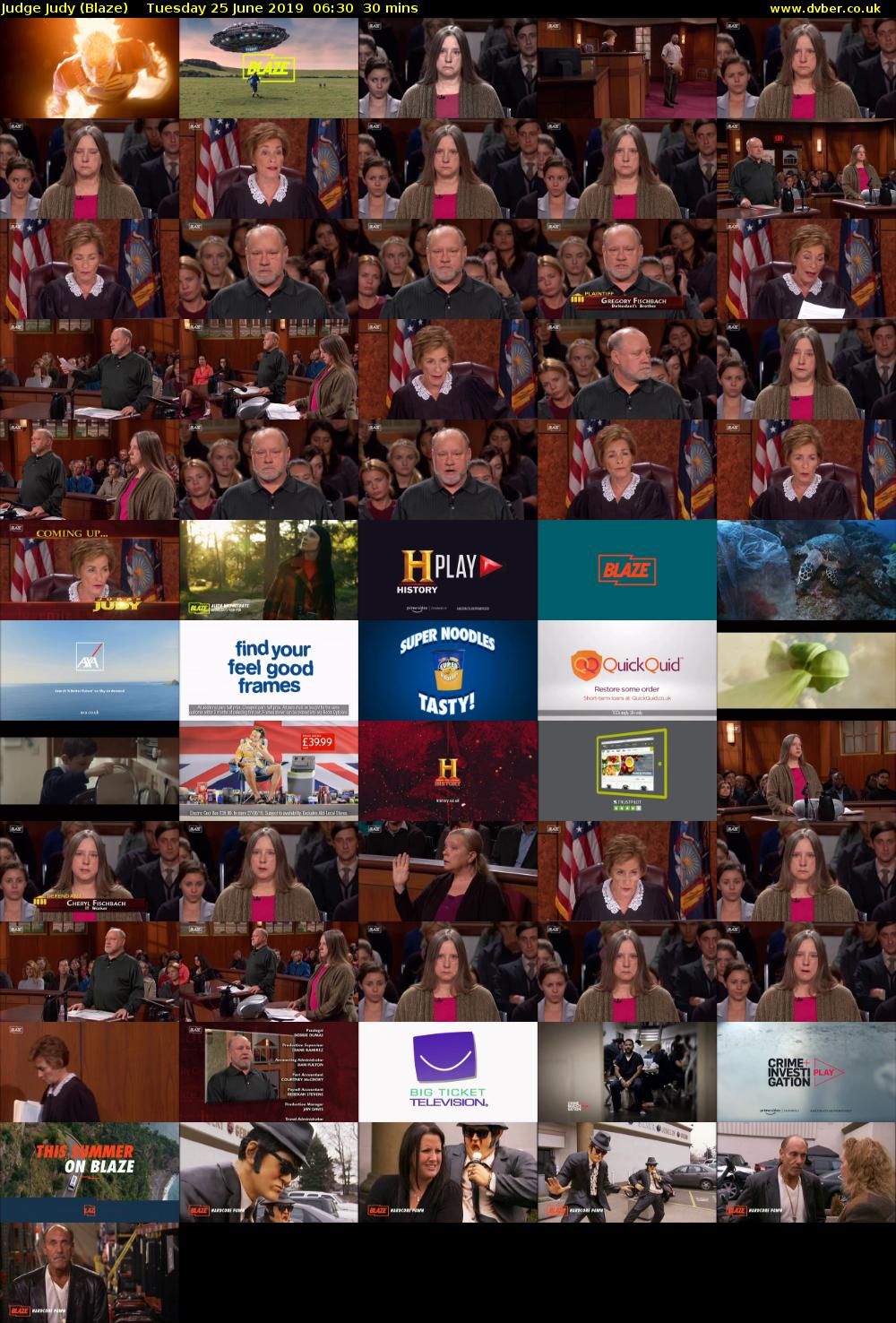 Judge Judy (Blaze) Tuesday 25 June 2019 06:30 - 07:00