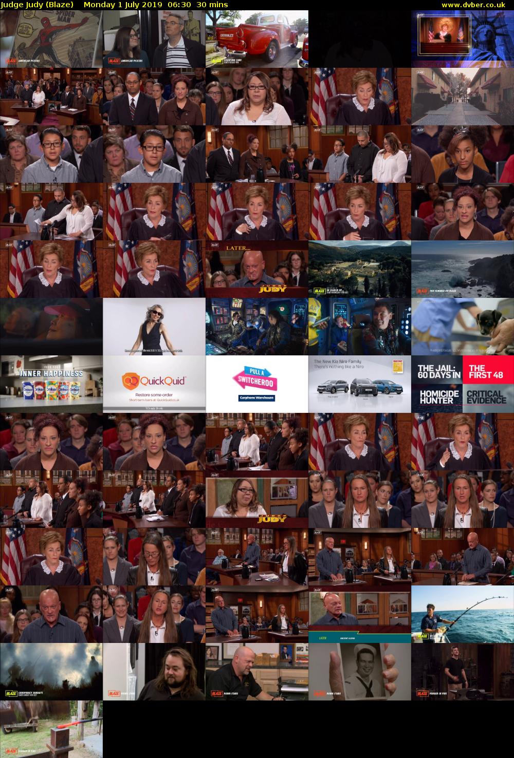 Judge Judy (Blaze) Monday 1 July 2019 06:30 - 07:00