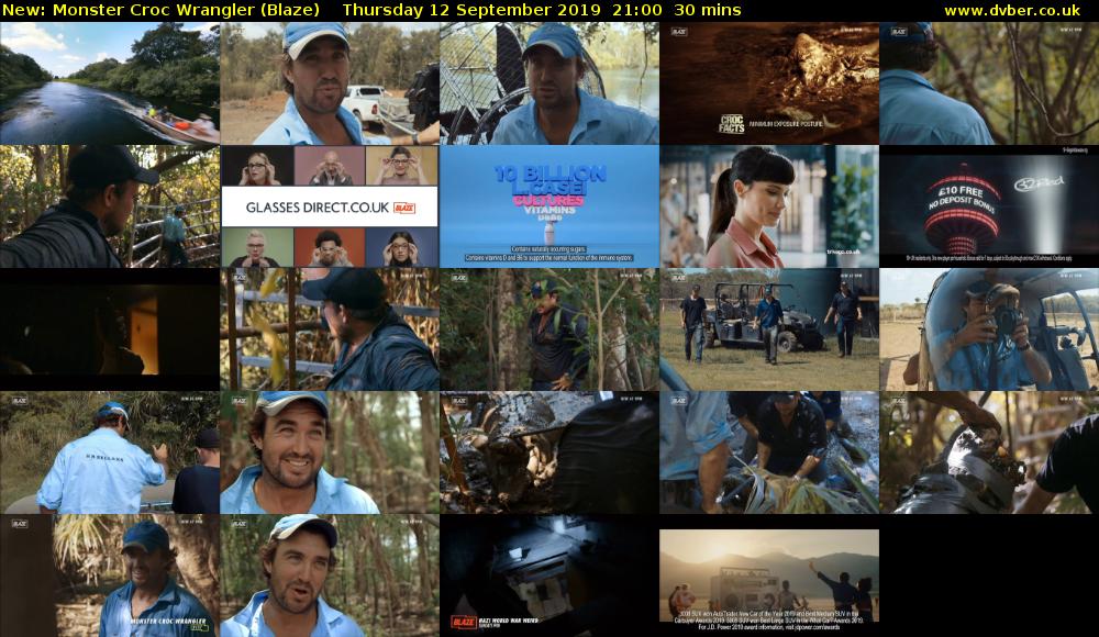 Monster Croc Wrangler (Blaze) Thursday 12 September 2019 21:00 - 21:30