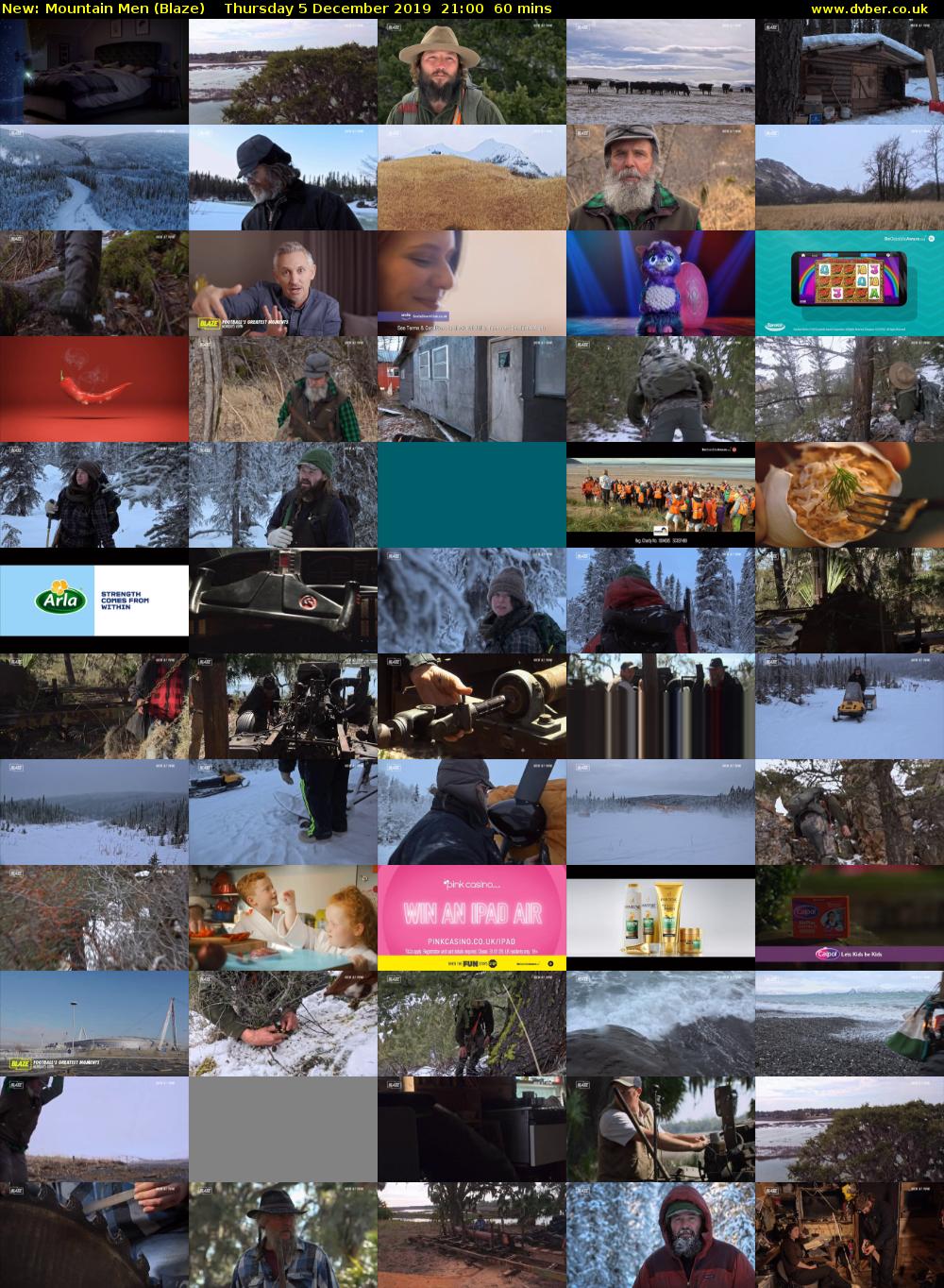 Mountain Men (Blaze) Thursday 5 December 2019 21:00 - 22:00