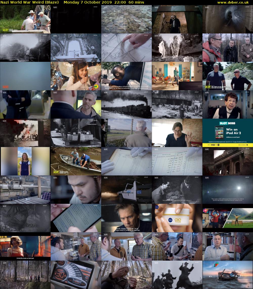 Nazi World War Weird (Blaze) Monday 7 October 2019 22:00 - 23:00