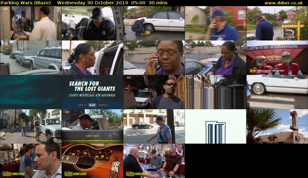 Parking Wars (Blaze) Wednesday 30 October 2019 05:00 - 05:30