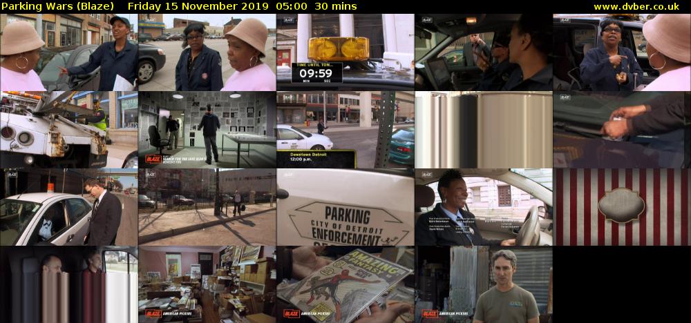 Parking Wars (Blaze) Friday 15 November 2019 05:00 - 05:30
