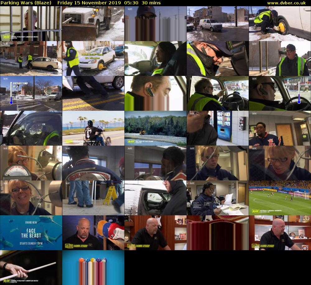 Parking Wars (Blaze) Friday 15 November 2019 05:30 - 06:00