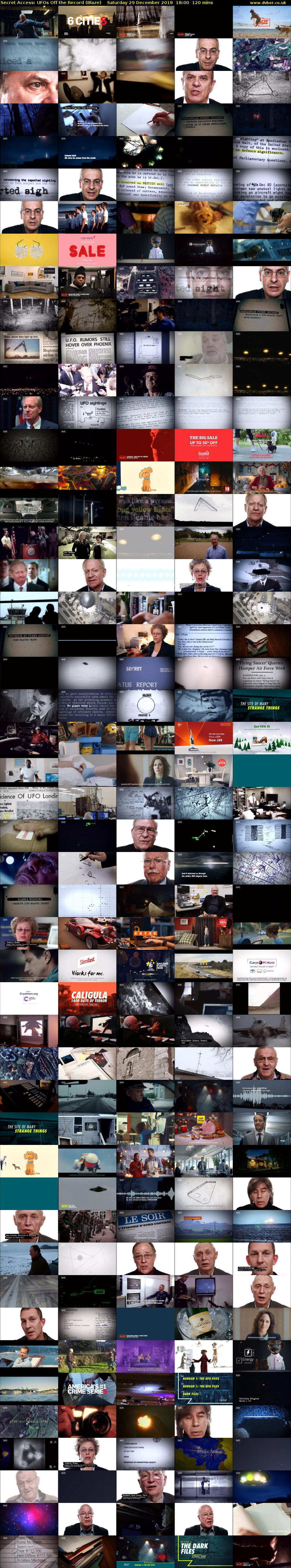 Secret Access: UFOs Off the Record (Blaze) Saturday 29 December 2018 18:00 - 20:00