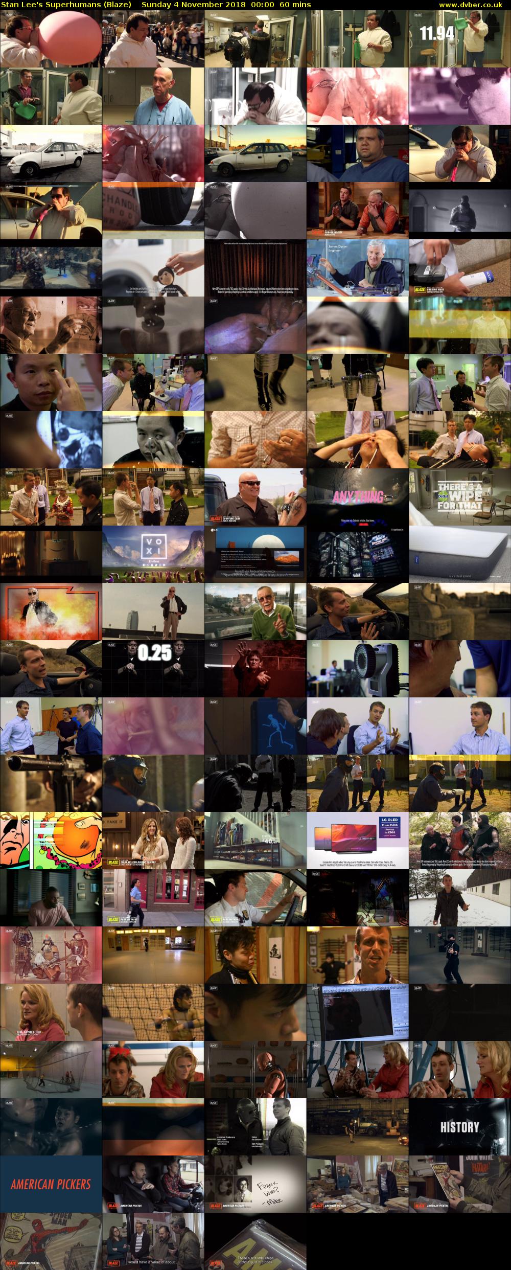 Stan Lee's Superhumans (Blaze) Sunday 4 November 2018 00:00 - 01:00