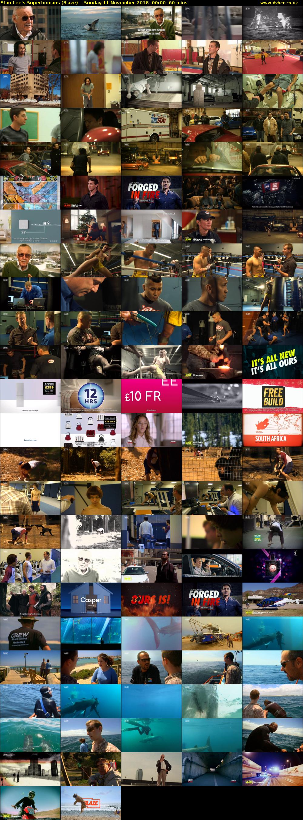 Stan Lee's Superhumans (Blaze) Sunday 11 November 2018 00:00 - 01:00