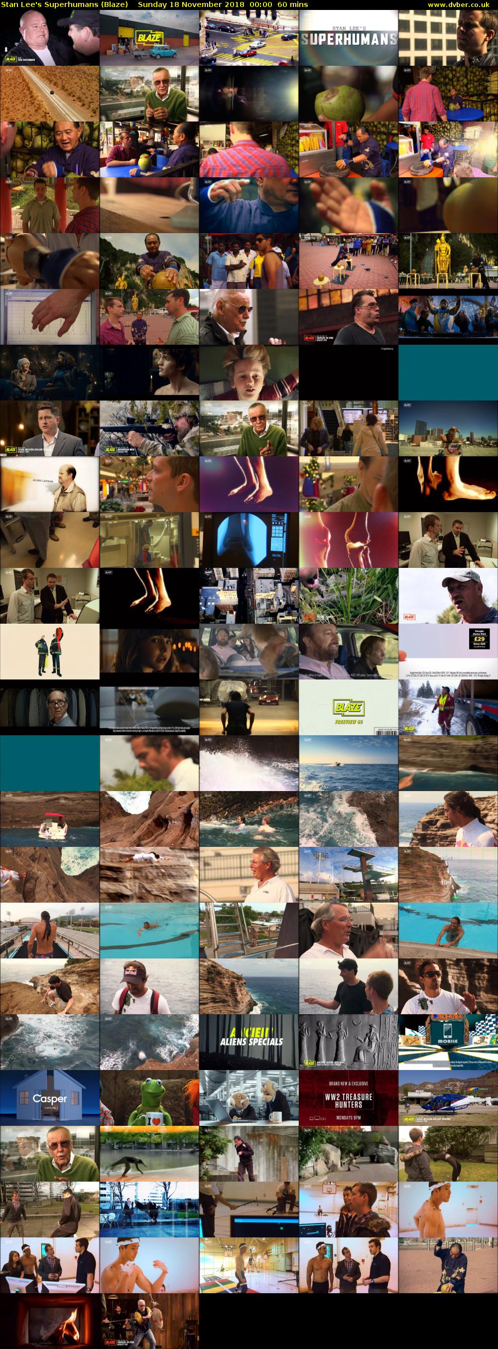 Stan Lee's Superhumans (Blaze) Sunday 18 November 2018 00:00 - 01:00