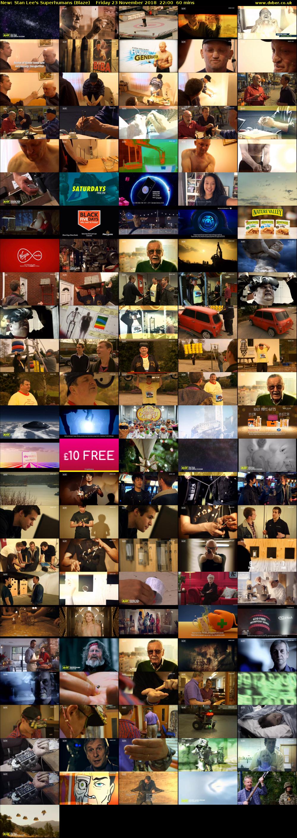 Stan Lee's Superhumans (Blaze) Friday 23 November 2018 22:00 - 23:00