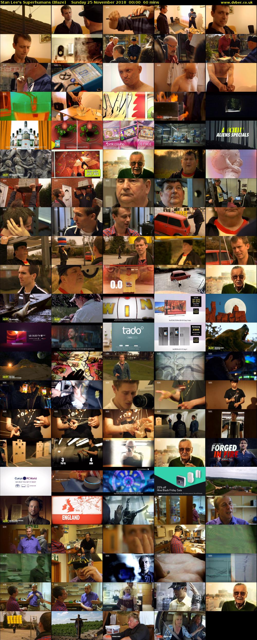 Stan Lee's Superhumans (Blaze) Sunday 25 November 2018 00:00 - 01:00
