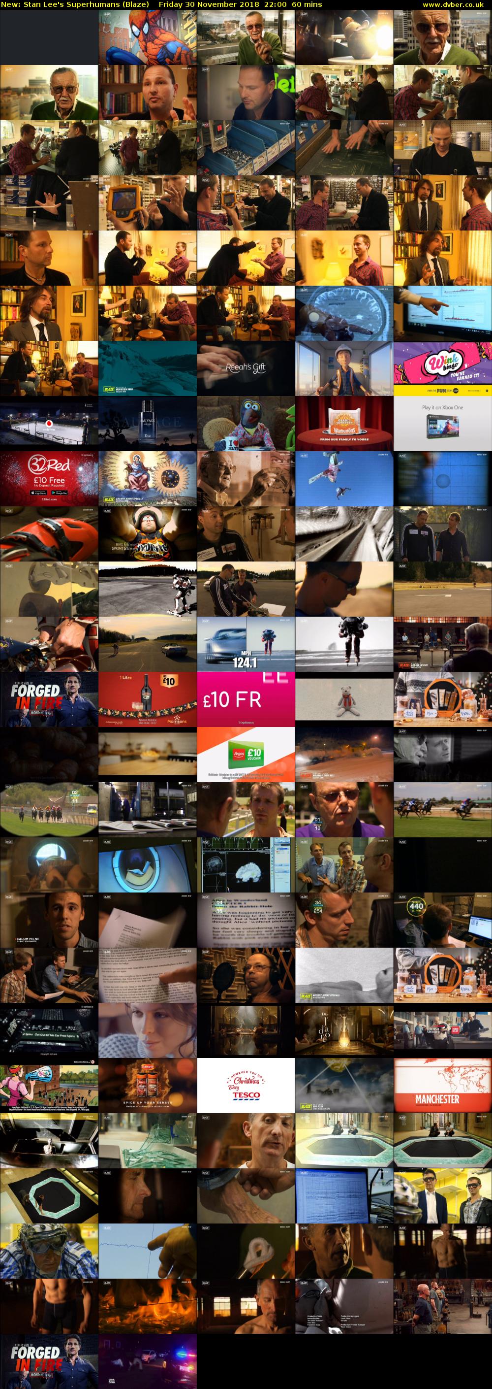 Stan Lee's Superhumans (Blaze) Friday 30 November 2018 22:00 - 23:00