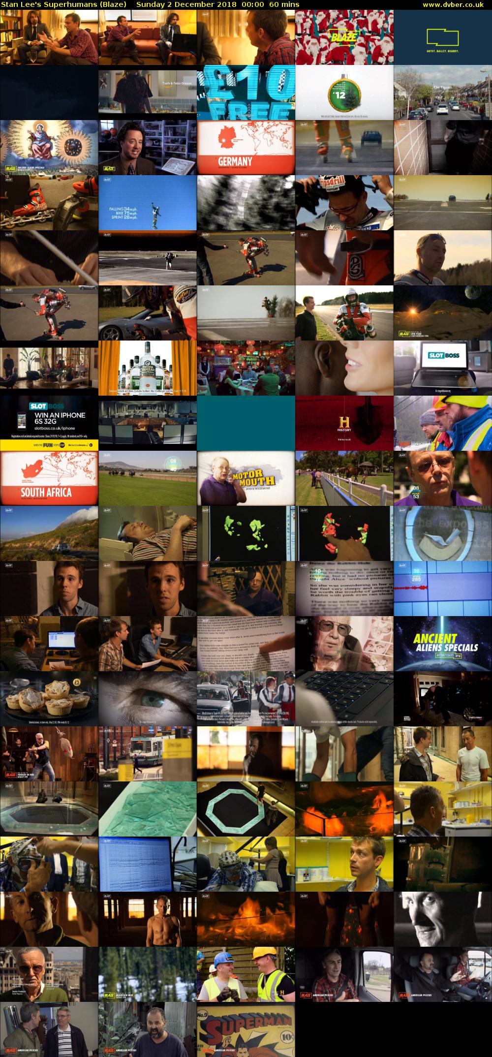 Stan Lee's Superhumans (Blaze) Sunday 2 December 2018 00:00 - 01:00