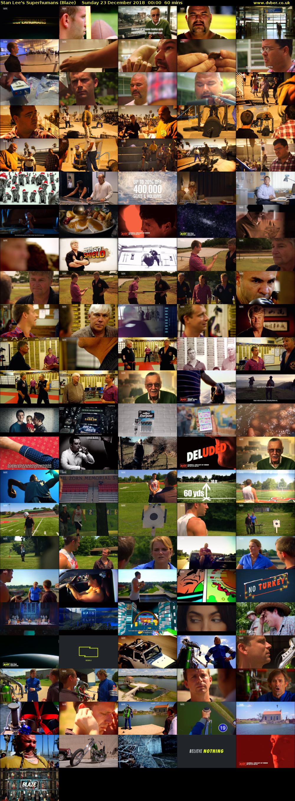 Stan Lee's Superhumans (Blaze) Sunday 23 December 2018 00:00 - 01:00