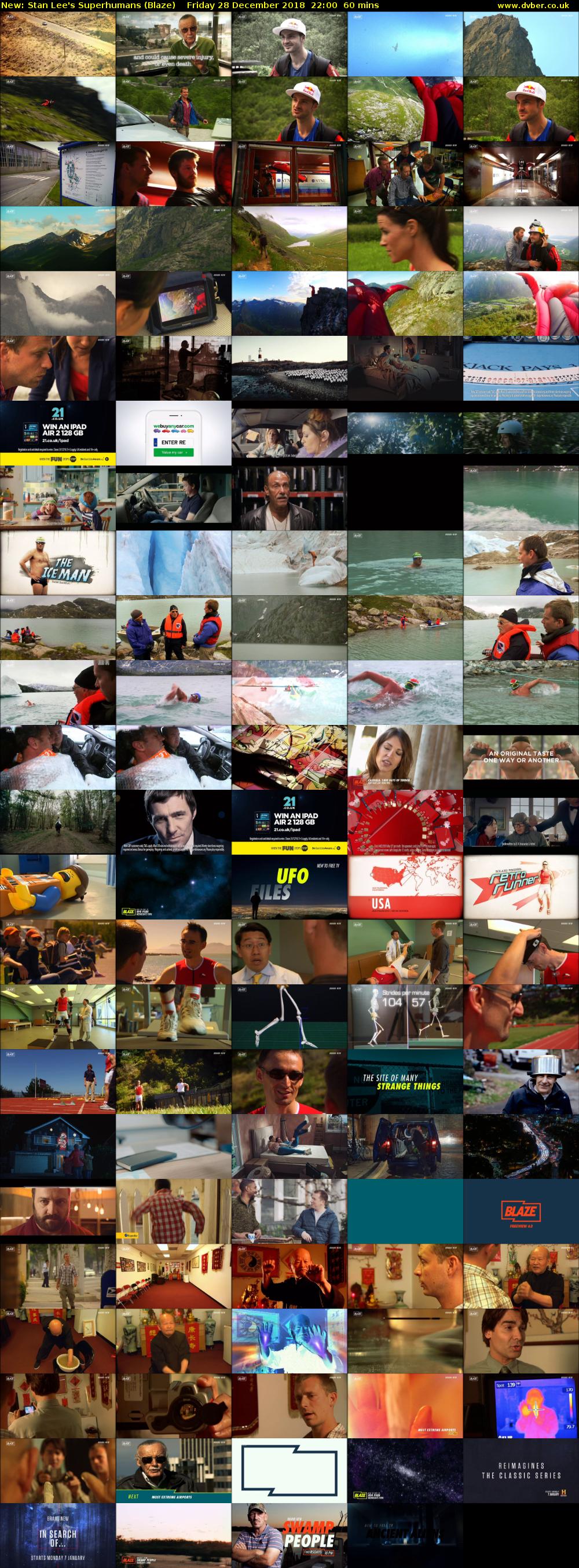 Stan Lee's Superhumans (Blaze) Friday 28 December 2018 22:00 - 23:00