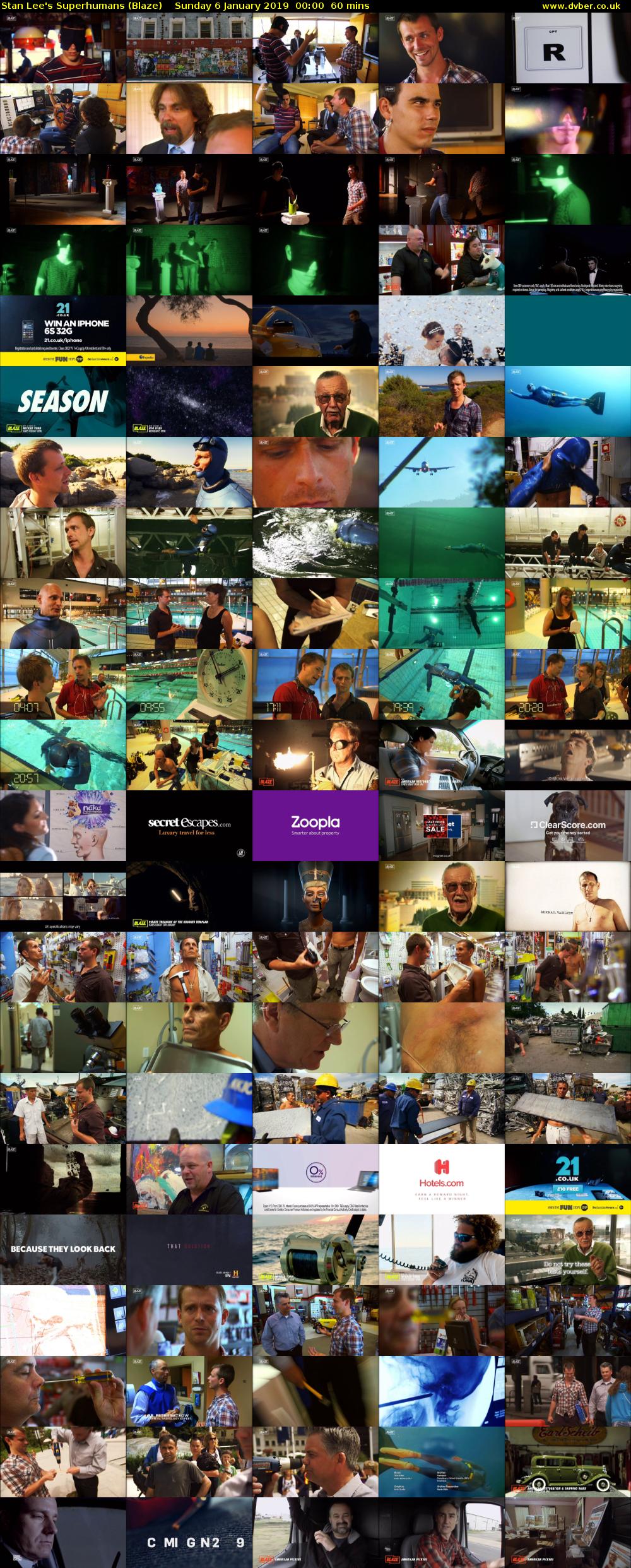 Stan Lee's Superhumans (Blaze) Sunday 6 January 2019 00:00 - 01:00