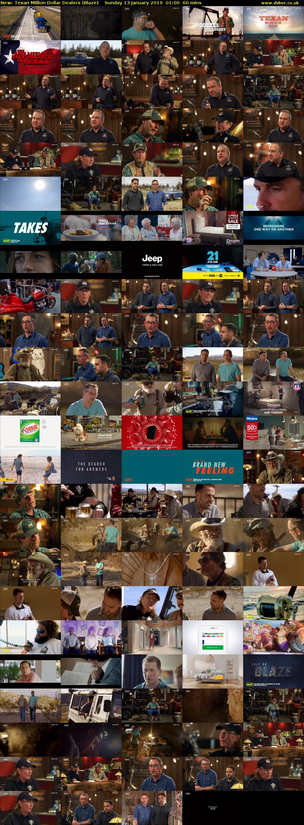 Texan Million Dollar Dealers (Blaze) Sunday 13 January 2019 01:00 - 02:00