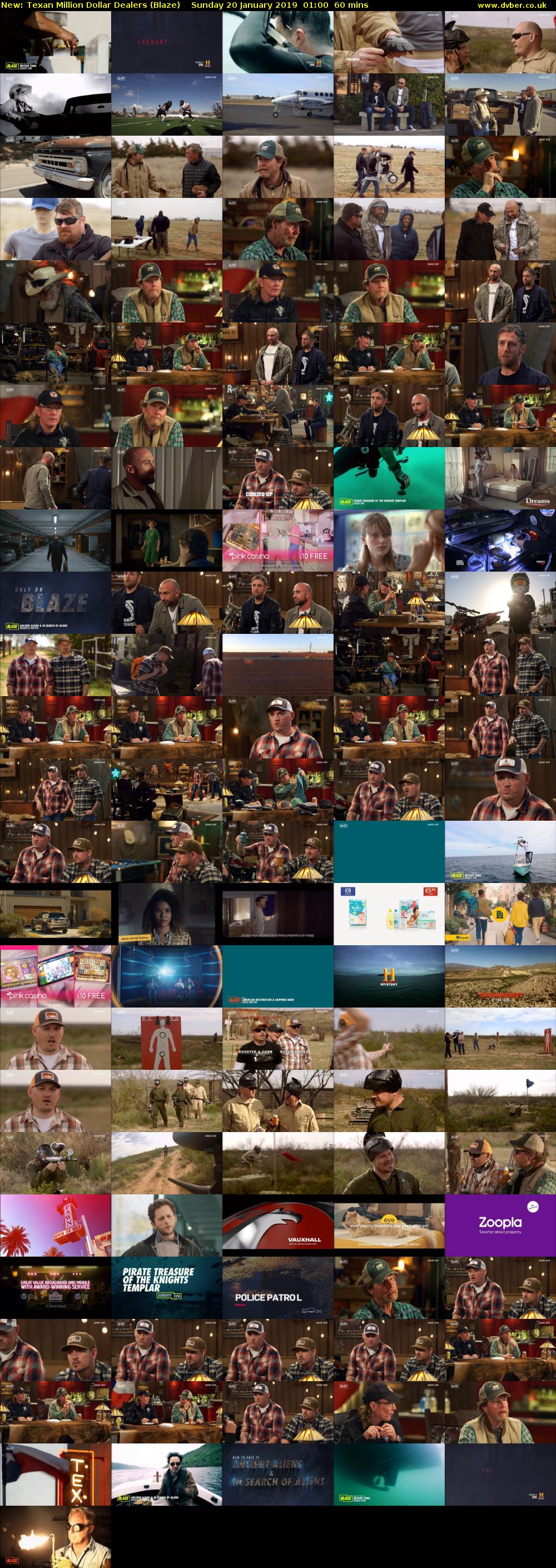 Texan Million Dollar Dealers (Blaze) Sunday 20 January 2019 01:00 - 02:00