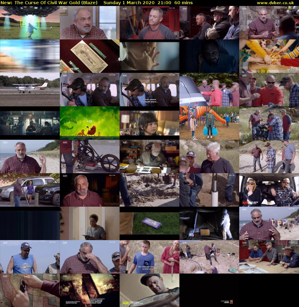 The Curse Of Civil War Gold (Blaze) Sunday 1 March 2020 21:00 - 22:00