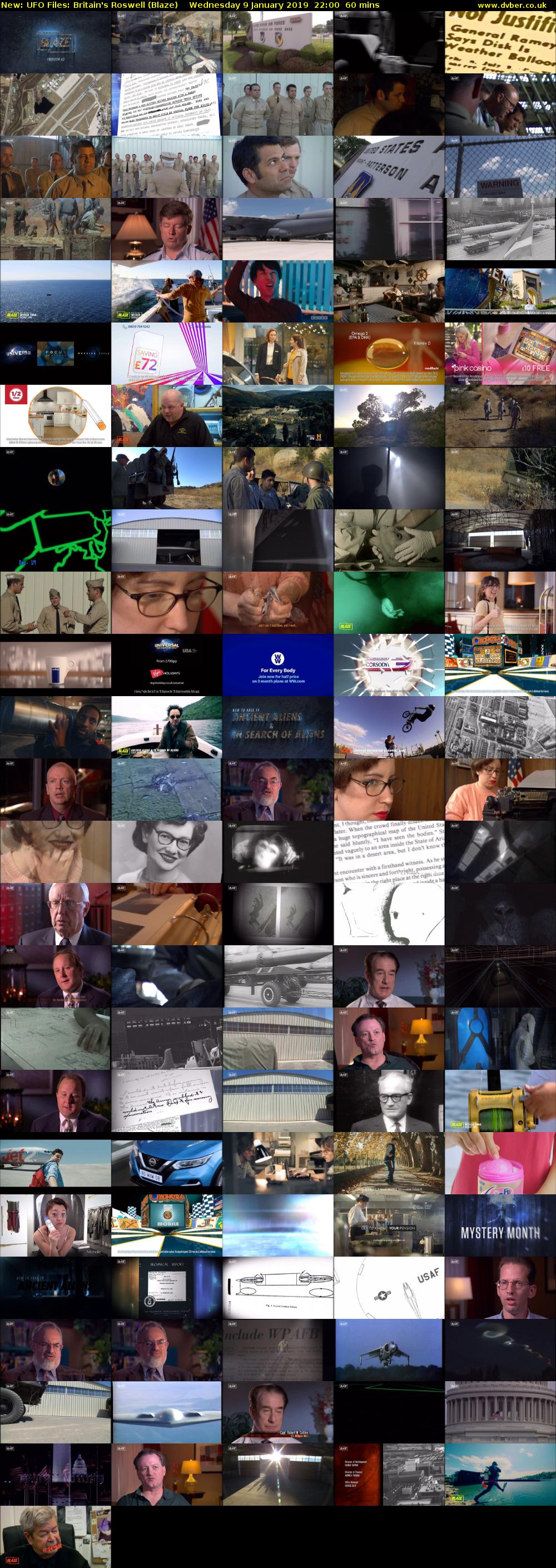 UFO Files: Britain's Roswell (Blaze) Wednesday 9 January 2019 22:00 - 23:00