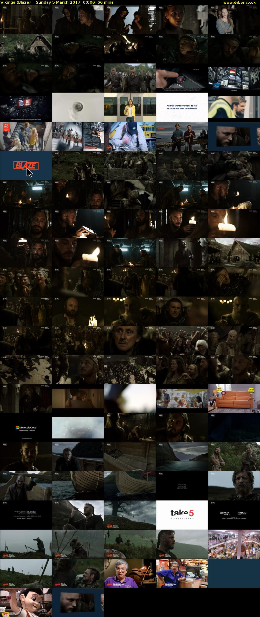 Vikings (Blaze) Sunday 5 March 2017 00:00 - 01:00