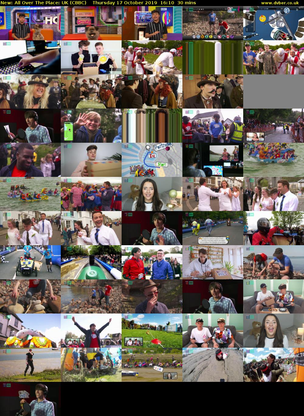 All Over The Place: UK (CBBC) Thursday 17 October 2019 16:10 - 16:40