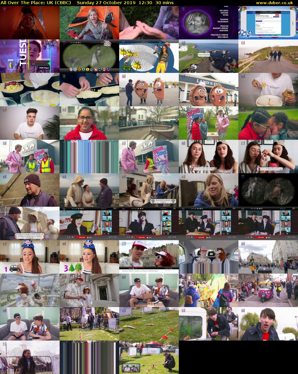 All Over The Place: UK (CBBC) Sunday 27 October 2019 12:30 - 13:00