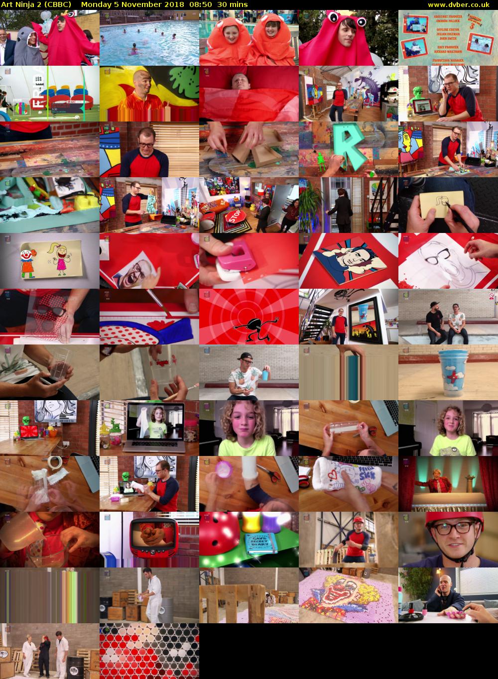 Art Ninja 2 (CBBC) Monday 5 November 2018 08:50 - 09:20
