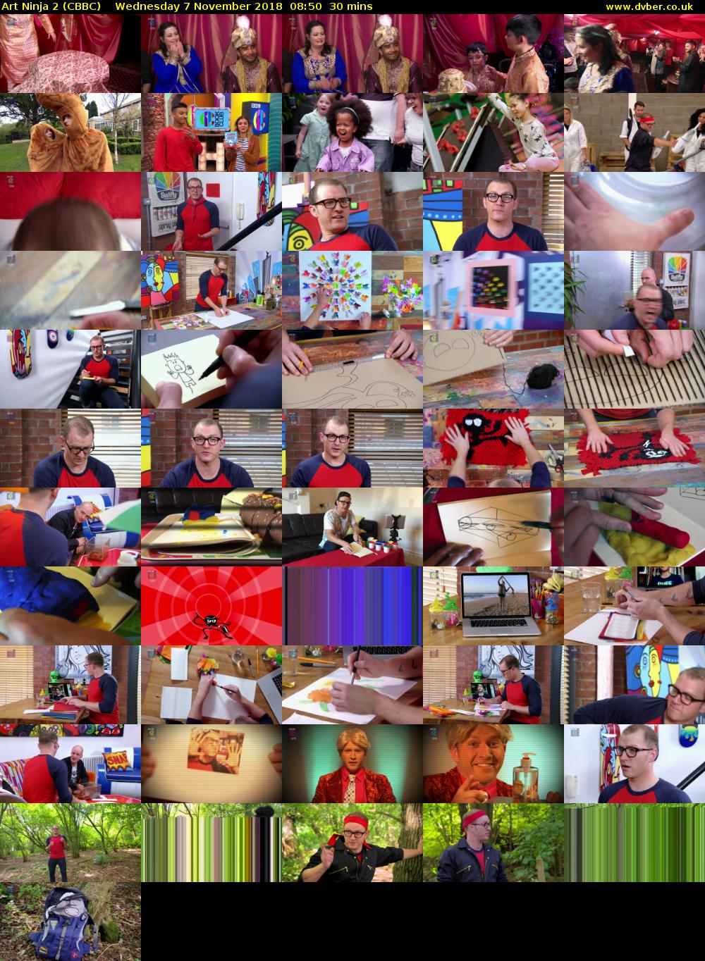 Art Ninja 2 (CBBC) Wednesday 7 November 2018 08:50 - 09:20