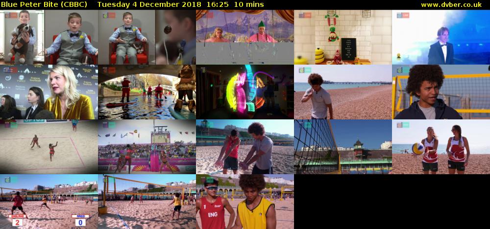 Blue Peter Bite (CBBC) Tuesday 4 December 2018 16:25 - 16:35