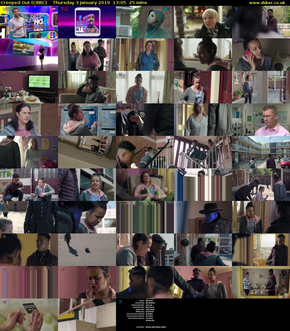 Creeped Out (CBBC) Thursday 3 January 2019 17:05 - 17:30