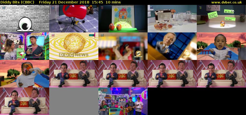Diddy Bits (CBBC) Friday 21 December 2018 15:45 - 15:55