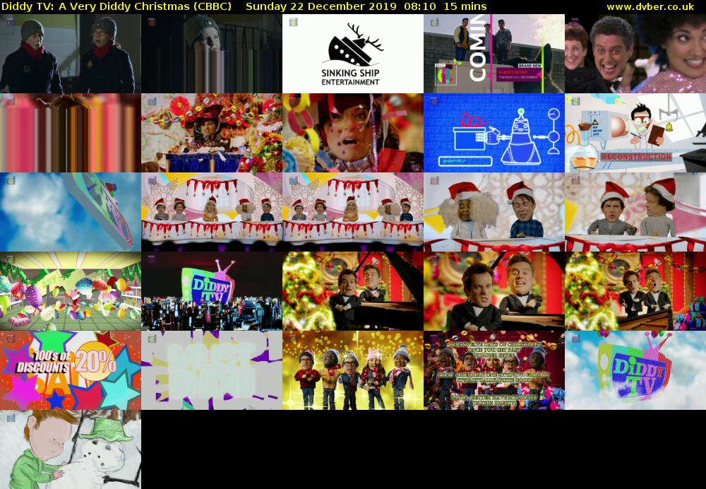 Diddy TV: A Very Diddy Christmas (CBBC) Sunday 22 December 2019 08:10 - 08:25